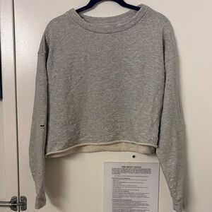 ALO Cropped/Distressed Sweatshirt